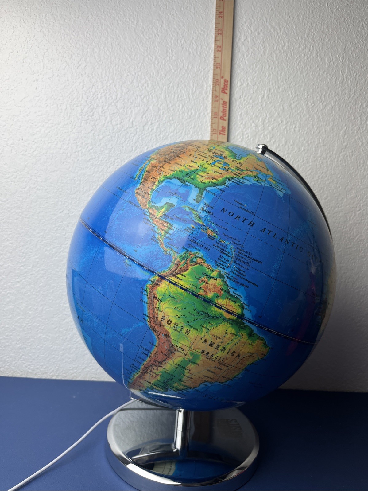 Get Life Basics 13” Light Up Constellation Zodiac Globe Blue Chrome Stand