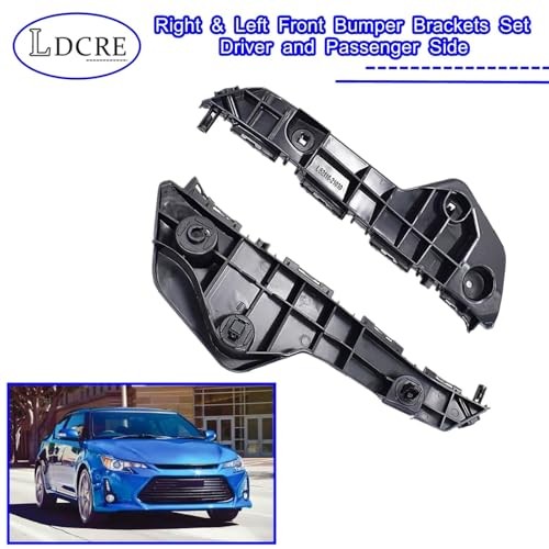 Right & Left Front Bumper Brackets Set Driver and Passenger Side Fit For Scion