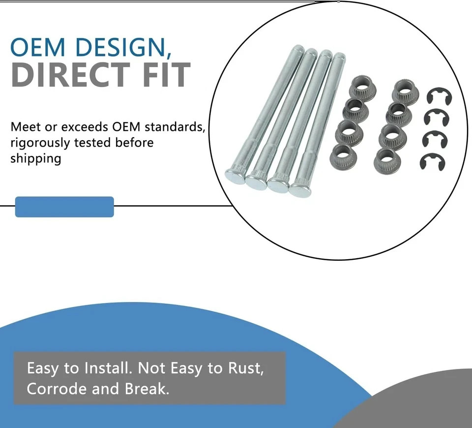 Door Hinge Pin and Bushing Kits Compatible with 1994-2004 Chevy S10 GMC Blazer