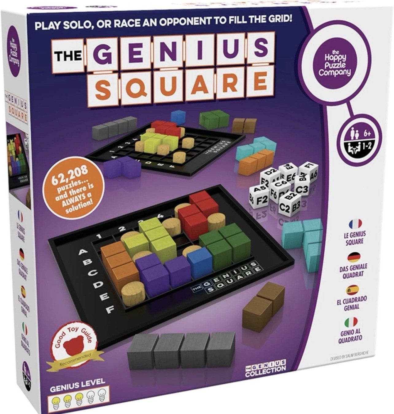 The Genius Square Puzzle Board Game Logic Strategy Educational Family Fun Play
