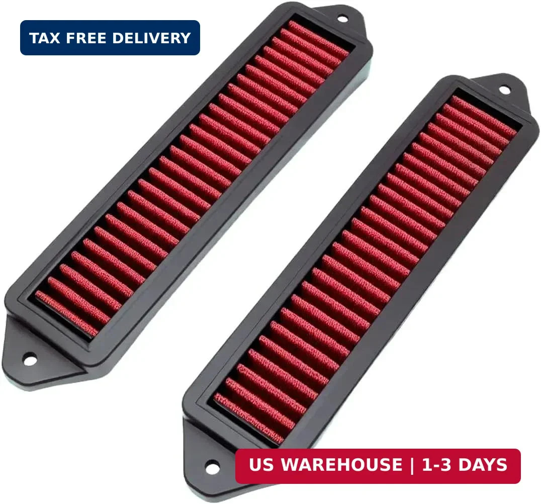 2Pcs Red Cabin Air Cowl Filter Compatible With BMW E chassis E90 E91 E92 E93 E82