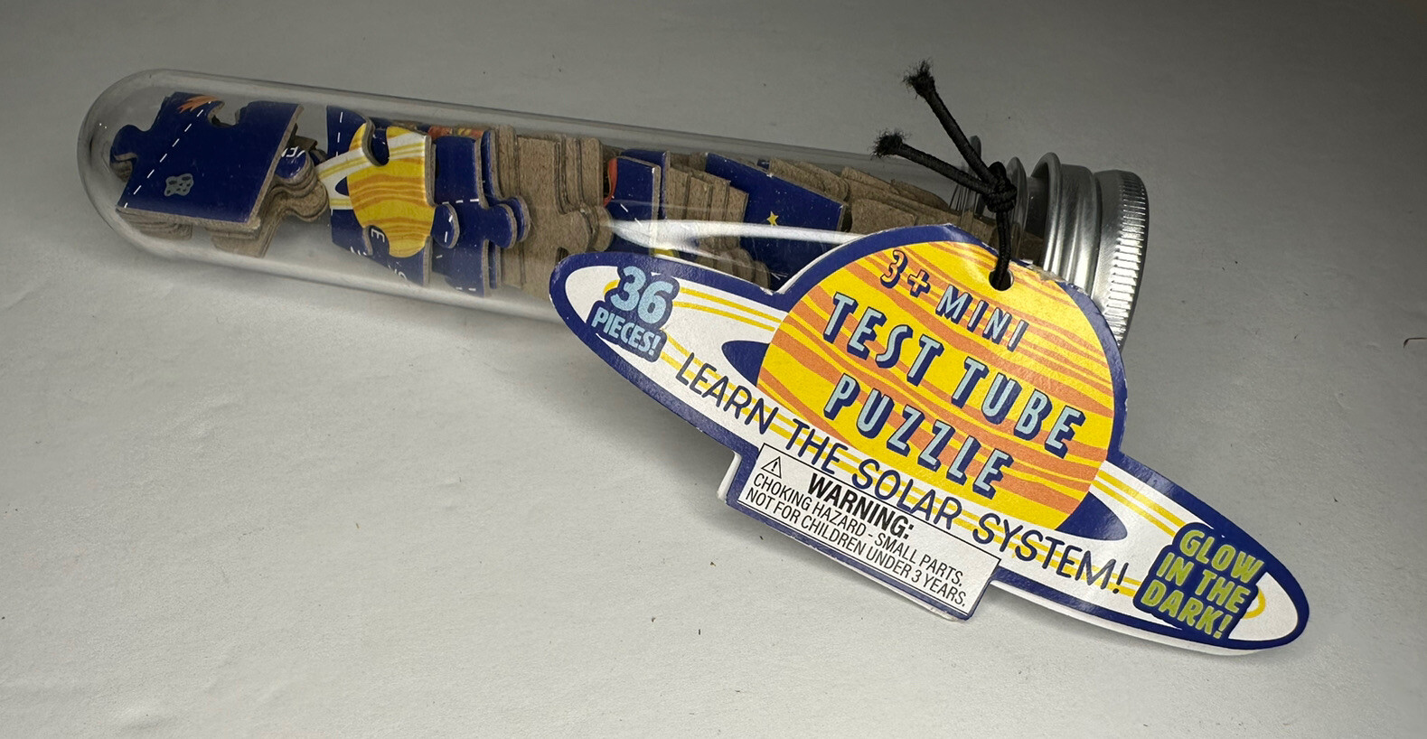 Test Tube Puzzle Learn the Solar System! GLOW in the DARK 36 pieces