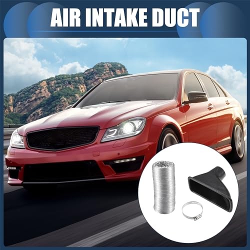 Air Intake Duct, Front Bumper Car Square Brake Air Duct with Extendable