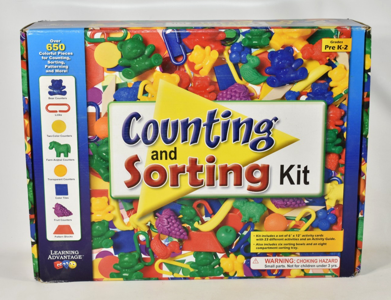 Learning Advantage 7027 Counting & Sorting Kit Large 650 Pcs Education NEW OPEN