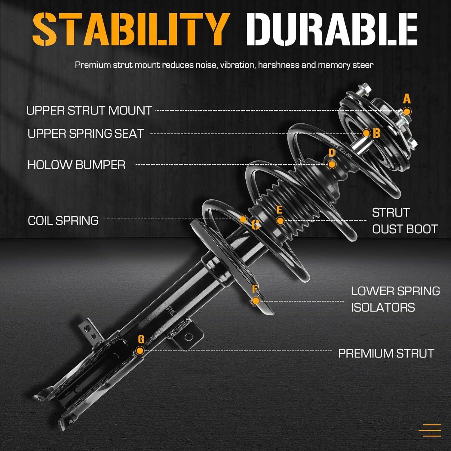 Front & Rear Left and Right Complete Strut Spring Assembly Shock Absorbers Fit