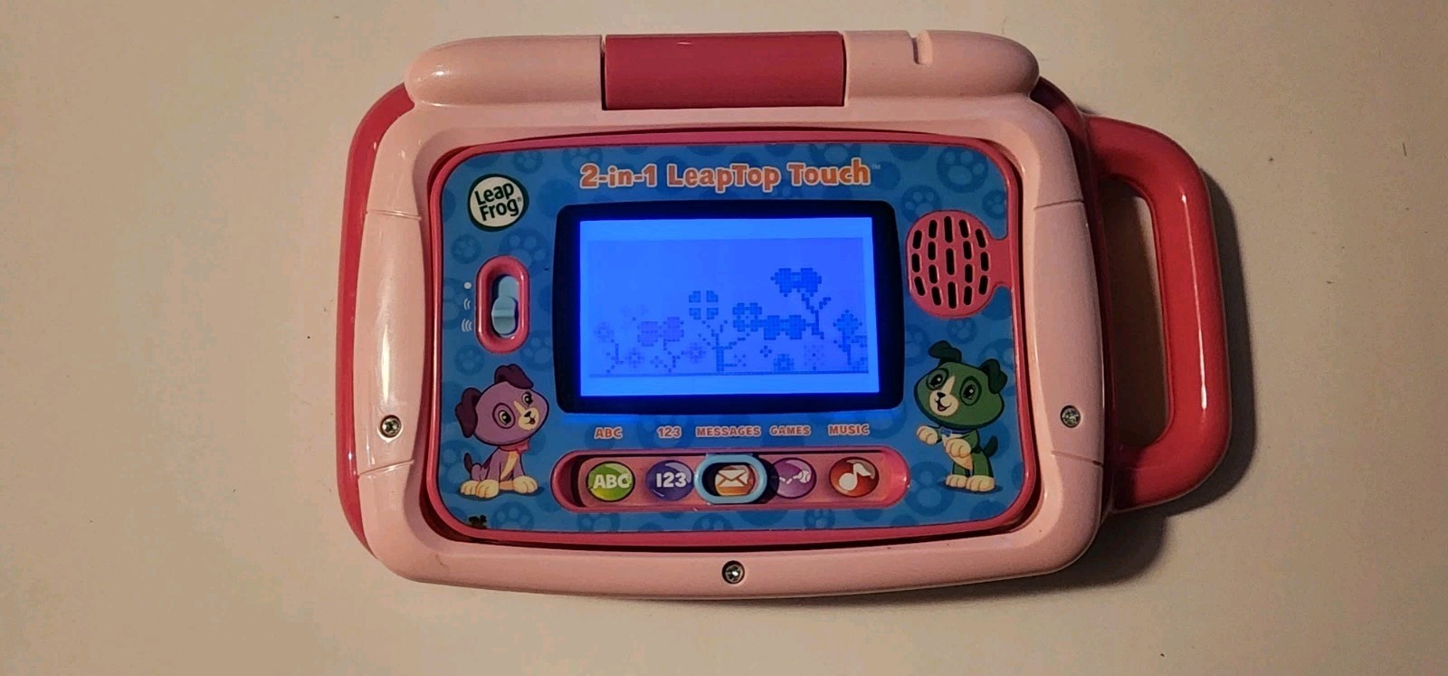 LeapFrog 2 in 1 LeapTop Touch Pink Tested Works Good Kids Learning Laptop