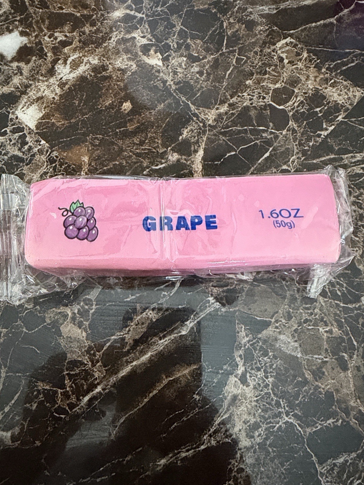 Squishy, Grape Scent, Pink Rectangular Wrapped Bar, 1.6 oz (50g)