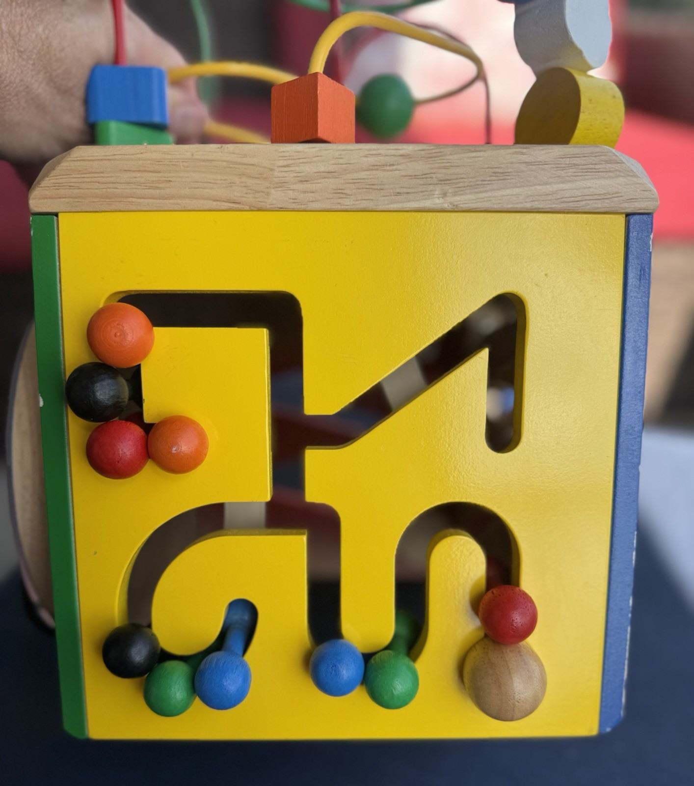 Parents by Battat Wooden Activity Cube Maze Educational Toddler Playset 19″