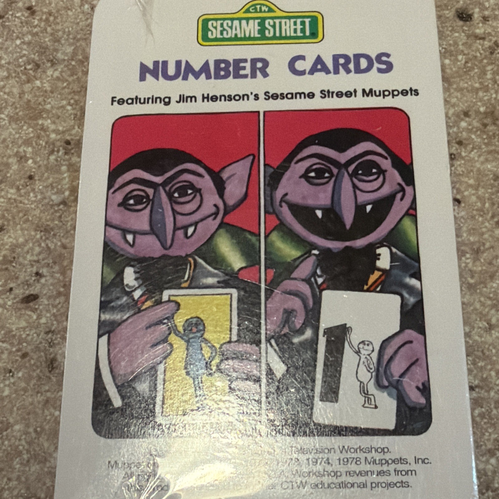 Vintage 1978 New Sesame Street- Sealed Number cards -Count – Jim Henson Muppets