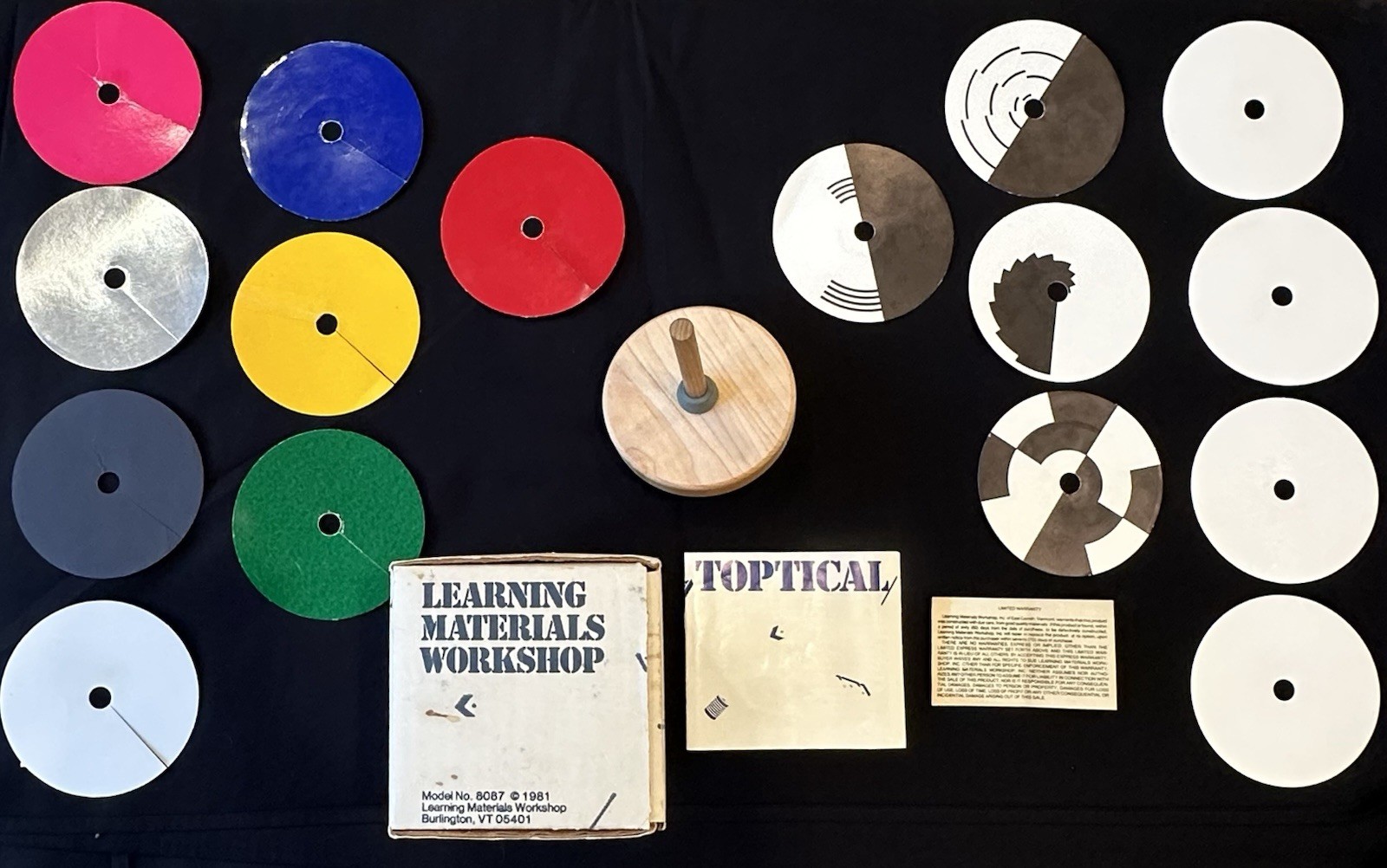 Vintage 1981 Toptical Science Color Mix Learning Material Workshop Montessori