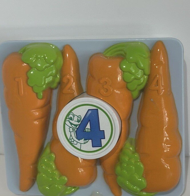 Replacement Carrots 4 Piece For Leapfrog Pretend Learn Shopping Cart Food Number