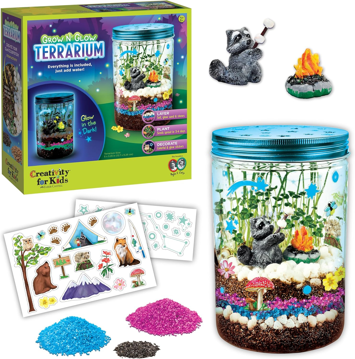 Grow ‘N Glow Terrarium Kit – Educational Science Kits| Easter Basket Stuffers fo