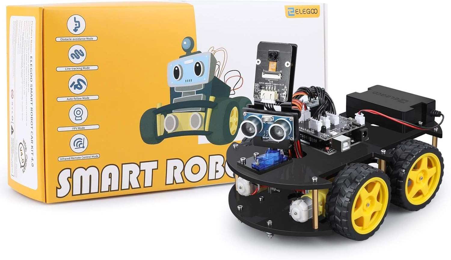 UNO R3 Smart Robot Car Kit V4 for Arduino Robotics for Kids Ages 8-12 12-16 STEM
