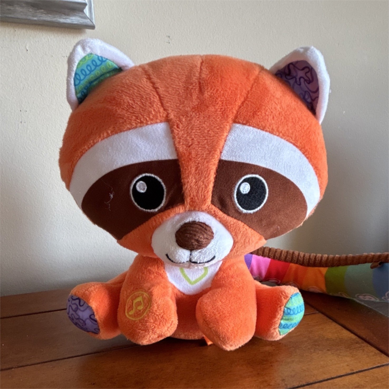 VTech Orange Electronic Learning Plush Raccoon Toy for Ages 1-4 Years