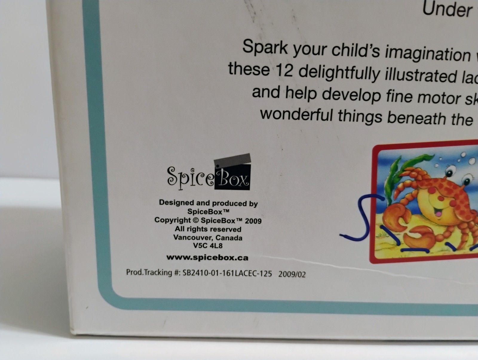 Vntg Spice Box Lacing Cards Under The Sea Edition In Latched Carrying Case