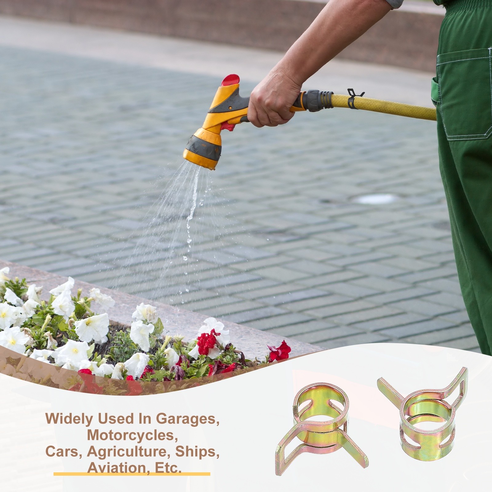 40 Pcs Spring Band Hose Clamps for 5.5-5.8mm OD 0.2″(5mm) ID Multicolored