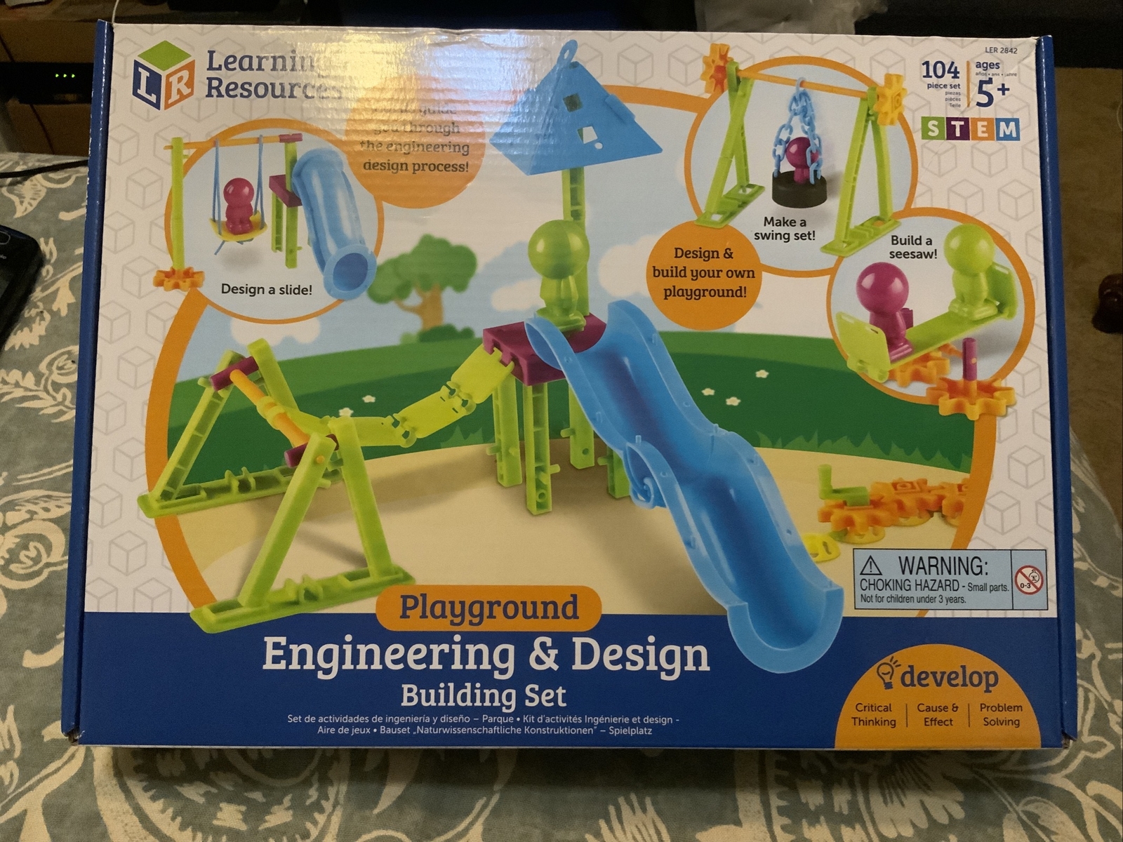 Learning Resources Playground Engineering Design Building Set 104 Pieces LER2842
