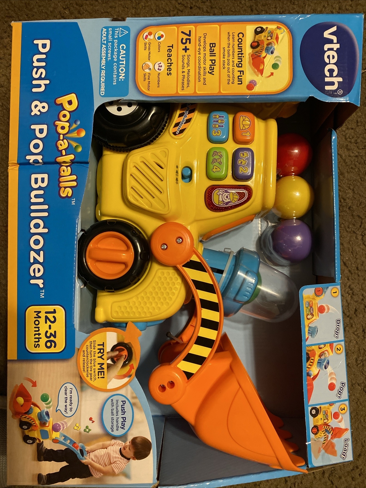 Vetch Pop A Balls Push And Pop Bulldozer