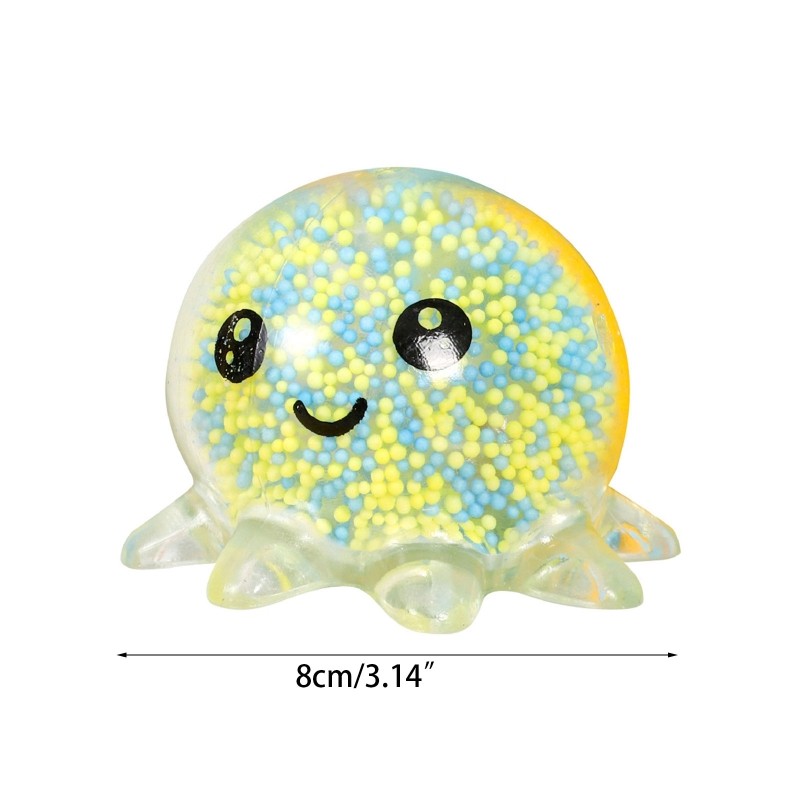 Stress Toy Ball Realistic Octopus Luminous Squeeze Toy Children Kids Gift