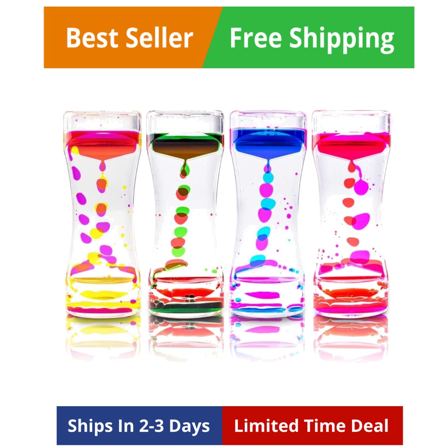 Liquid Motion Bubbler for Sensory Play, Fidget Toy, Children Activity, Desk T…