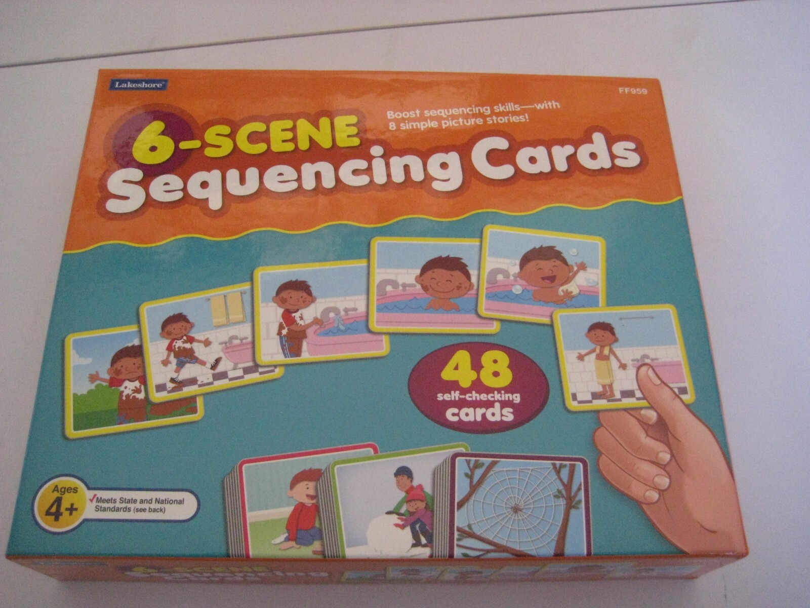 Lakeshore ~ 6-Scene Sequencing Cards ~ Kids Learning Game Cards