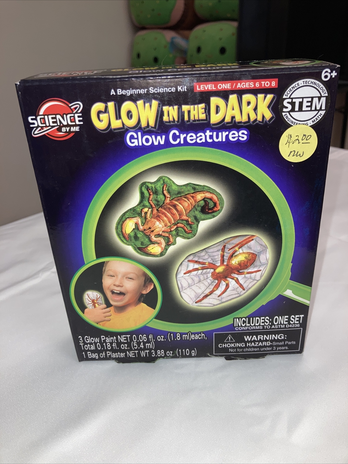 SCIENCE BY ME KIT PAINT YOUR OWN GLOW IN THE DARK CREATURES CREEPY CRAWLERS 8+