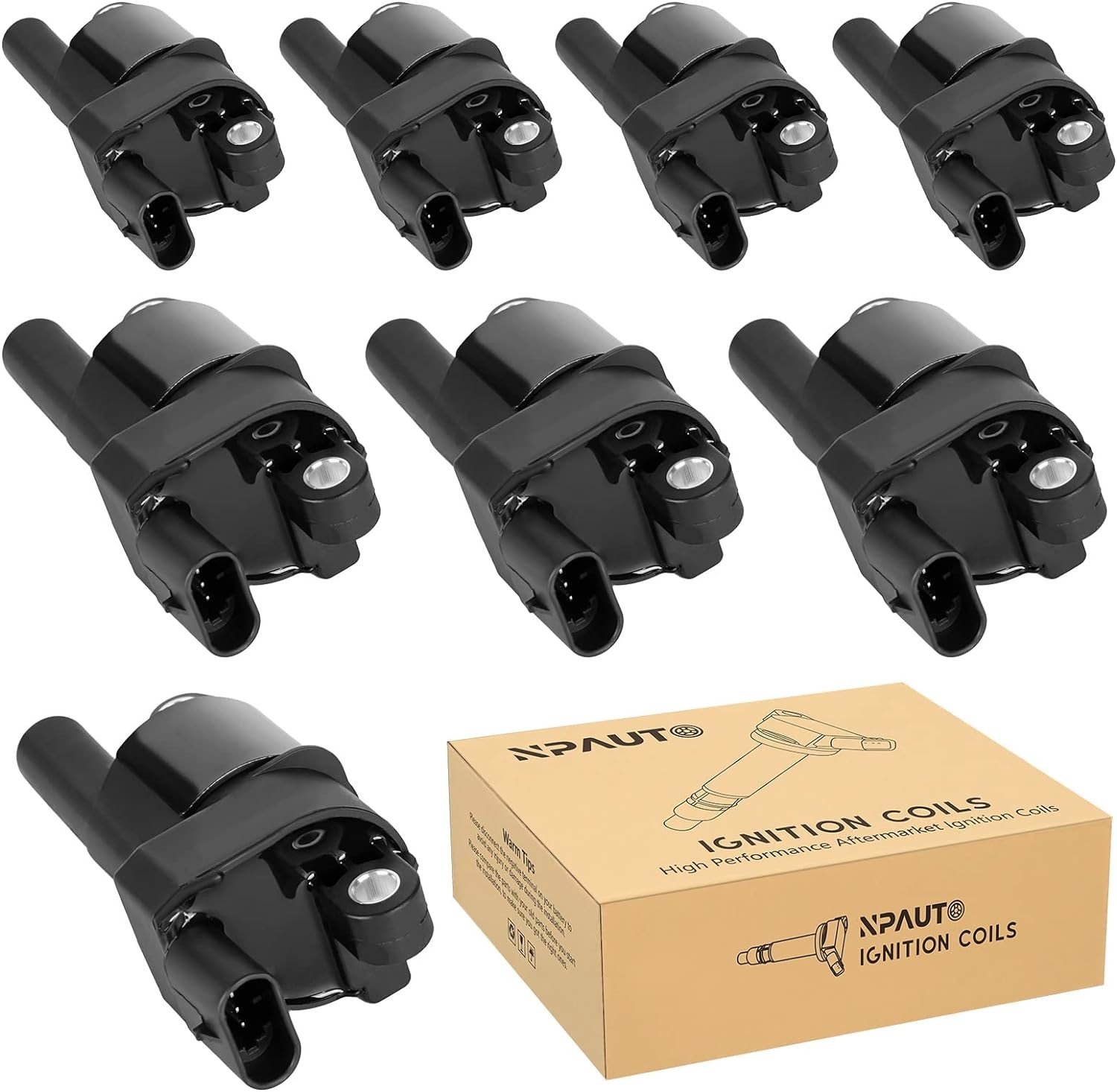 Ignition Coil Pack Compatible with Chevy Silverado GMC Sierra 2007-2017 Round