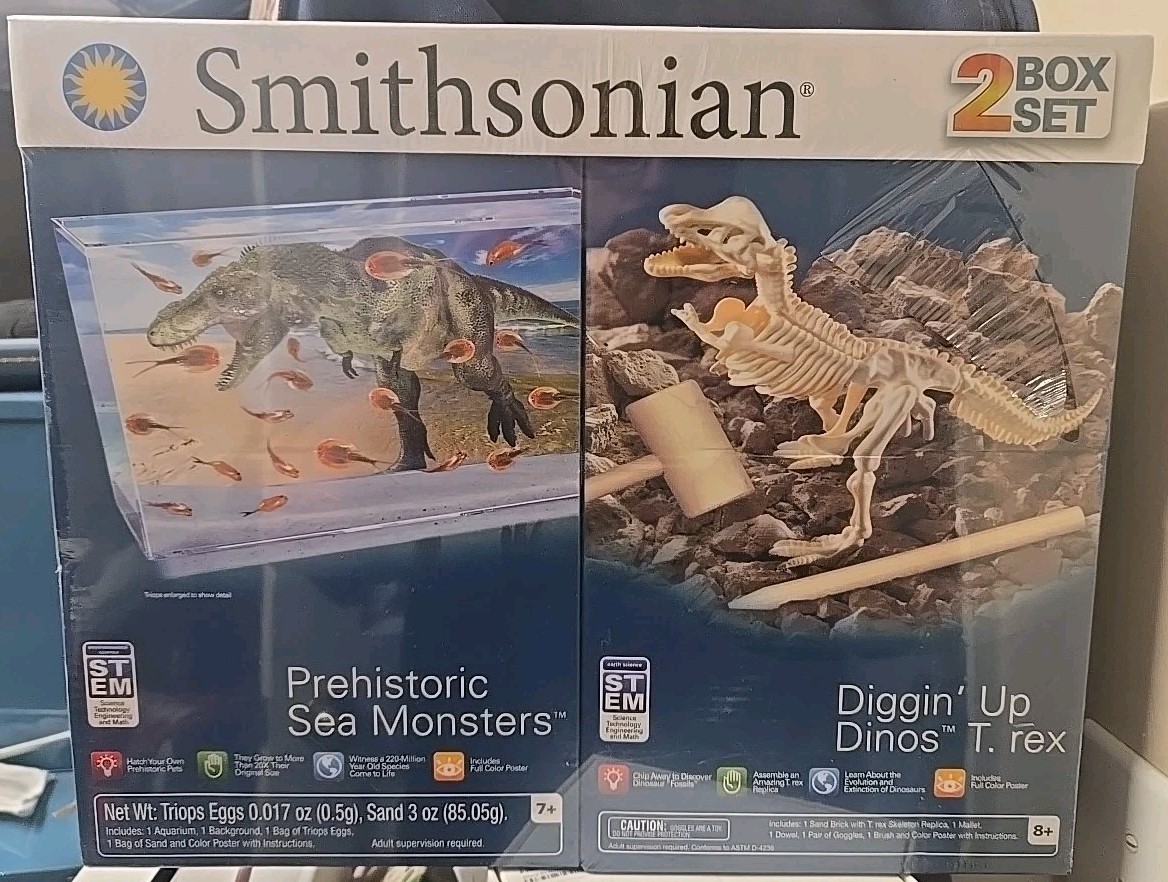 Smithsonian STEM Kits 2 pk. – Diggin’ Up Dino T. Rex/Prehistoric Sea Monsters