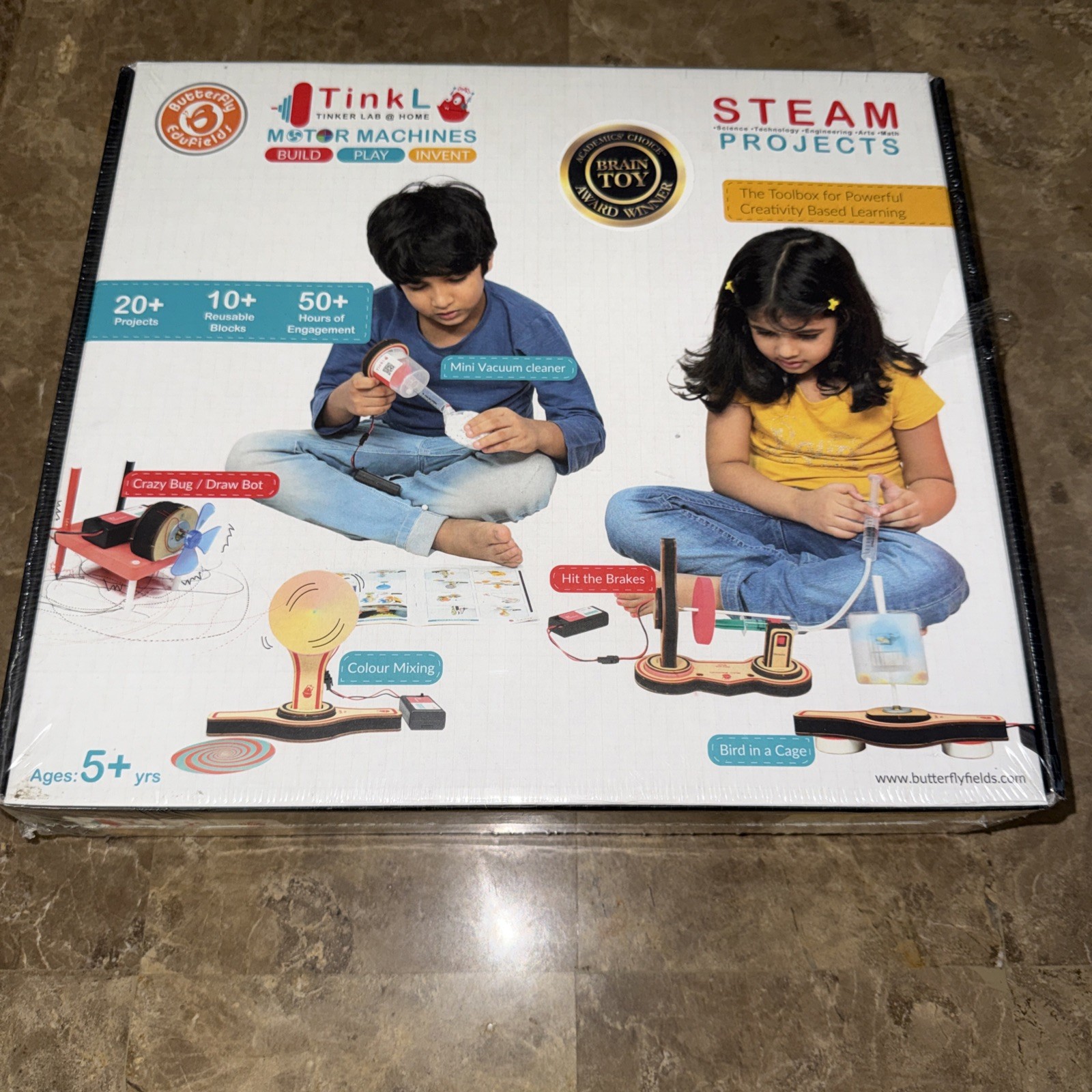 Butterfly Edufields STEAM Kit 25 Projects Electric Motor Science Set – NEW