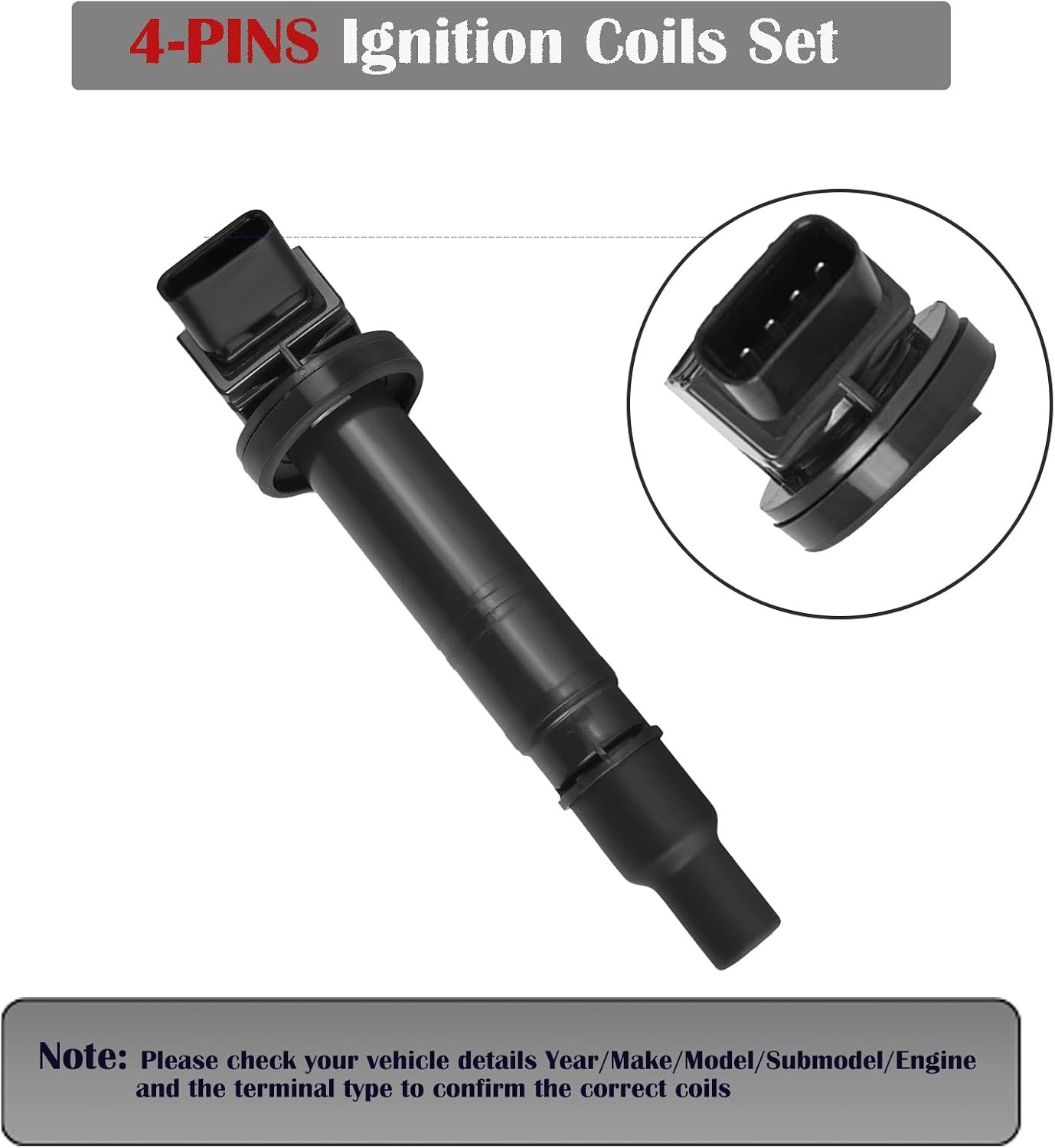 Ignition Coil Set 4 Pack Toyota 2.4L 2002 2009