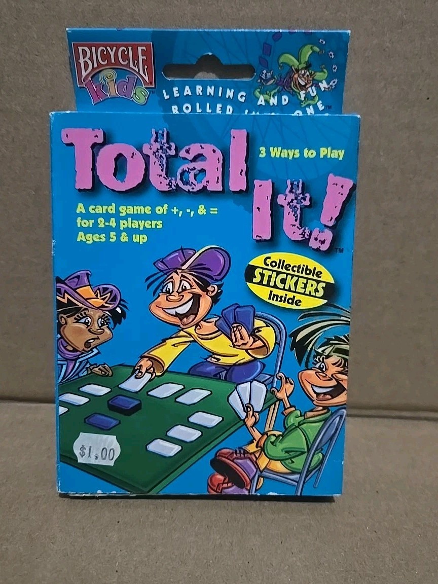 BICYCLE KIDS ~ TOTAL IT! CARD GAME W/ COLLECTIBLE STICKERS. AGES 5 & UP. NEW