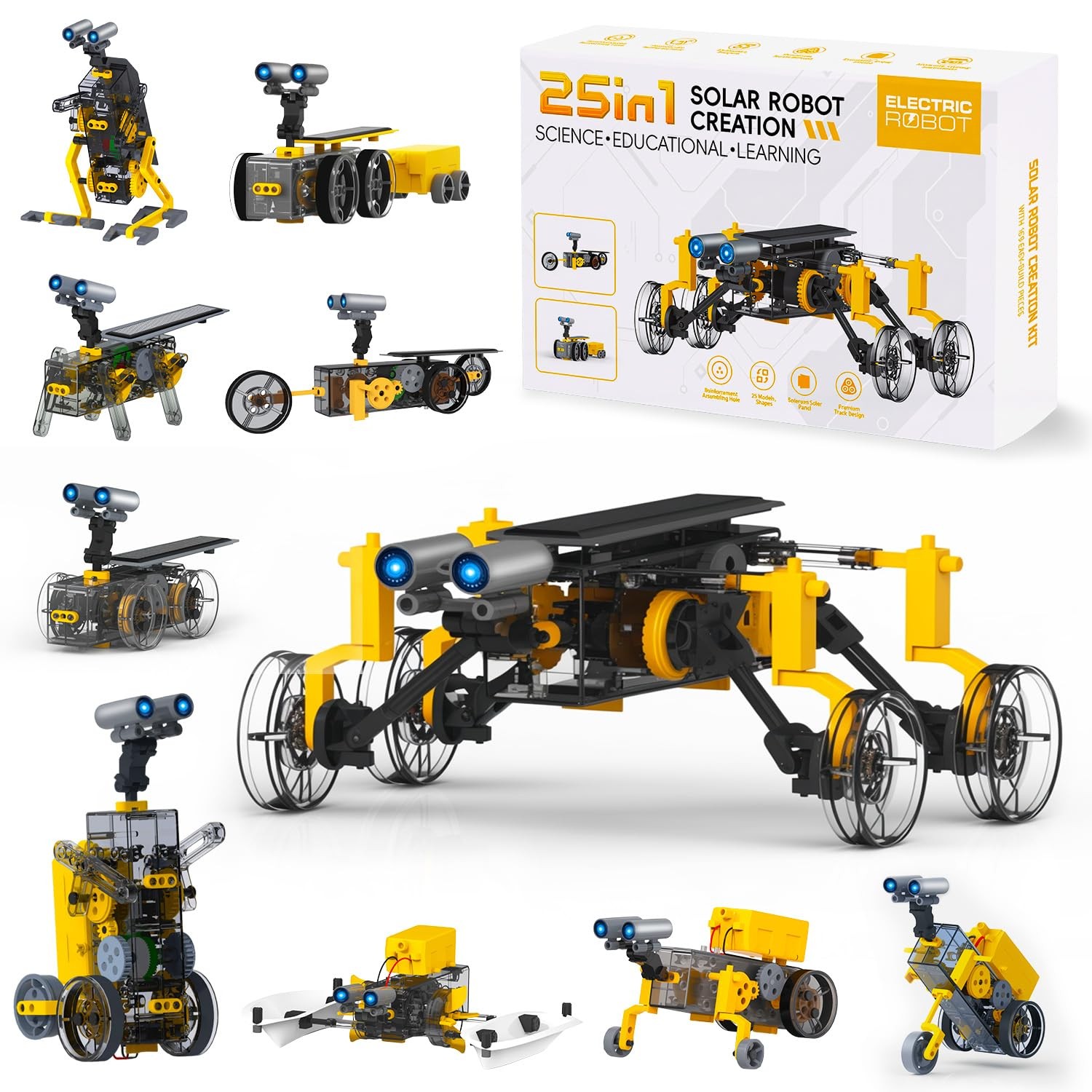 STEM 25-in-1 Education DIY Solar Power Toys for Boys Age 8-12, Science Kits R…