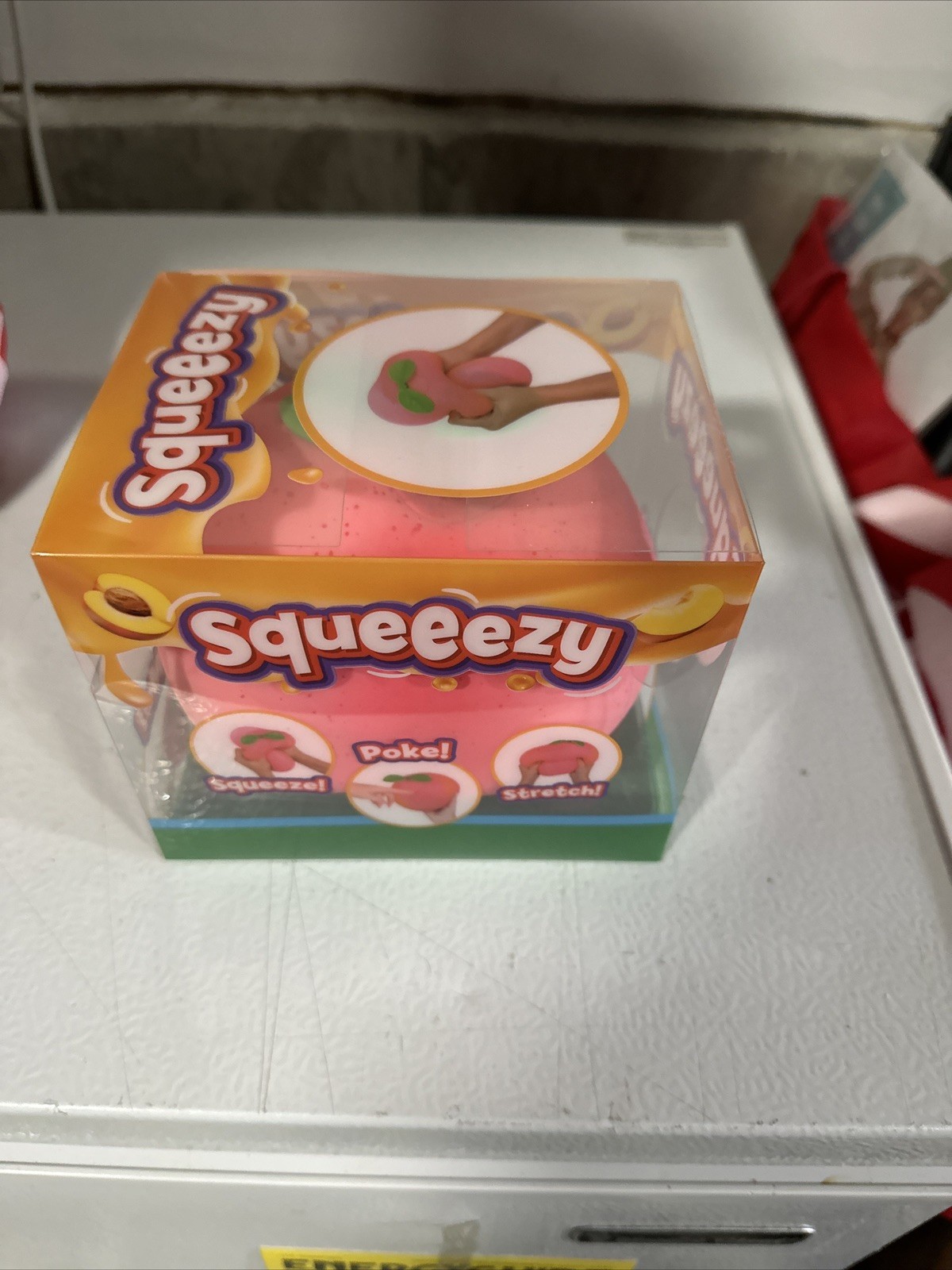 Jumbo SQUEEEZY Peach, Squishy Sensory Toy, Brand New in Box! Free Shipping!