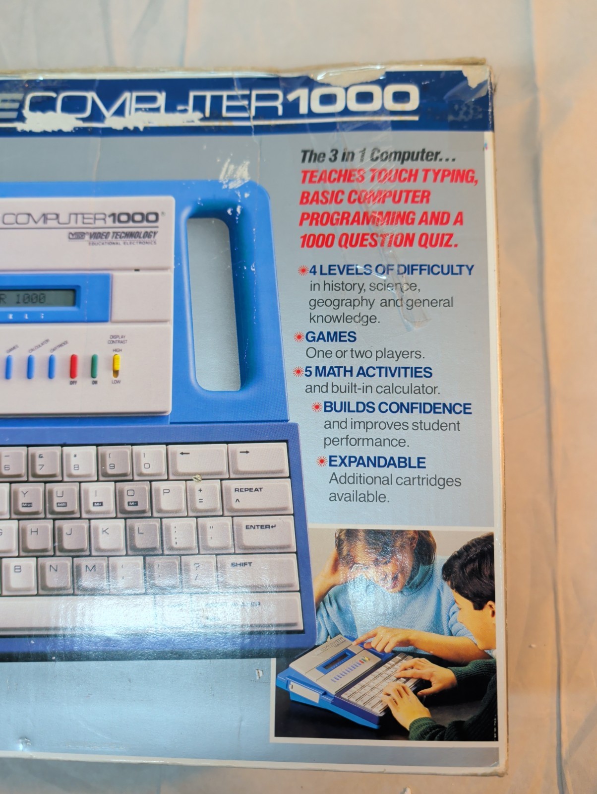 Vintage 1988 VTech PreComputer 1000 Learning Computer Tested Working w/ Box