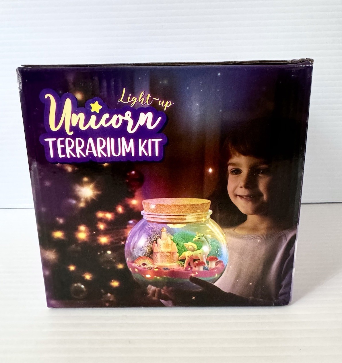 Light-Up Unicorn Terrarium Kit for Kids Arts & Crafts 13 Color LED Lights Remote