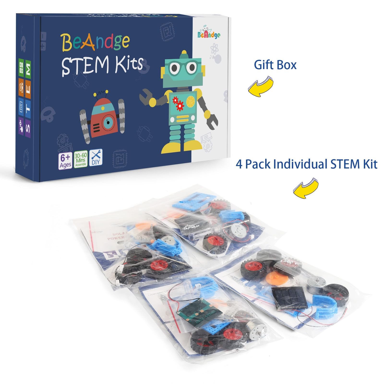 Bulk STEM Solar Robot Kits, STEM Building Toys for 8 9 10 12 13 Year Old Boys…