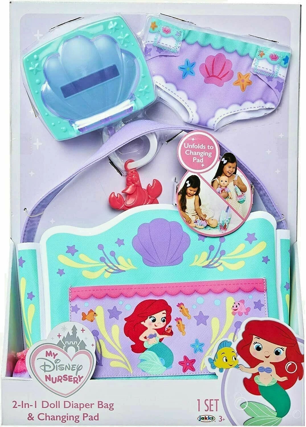 My Disney Nursery The Little Mermaid Diaper Bag-New