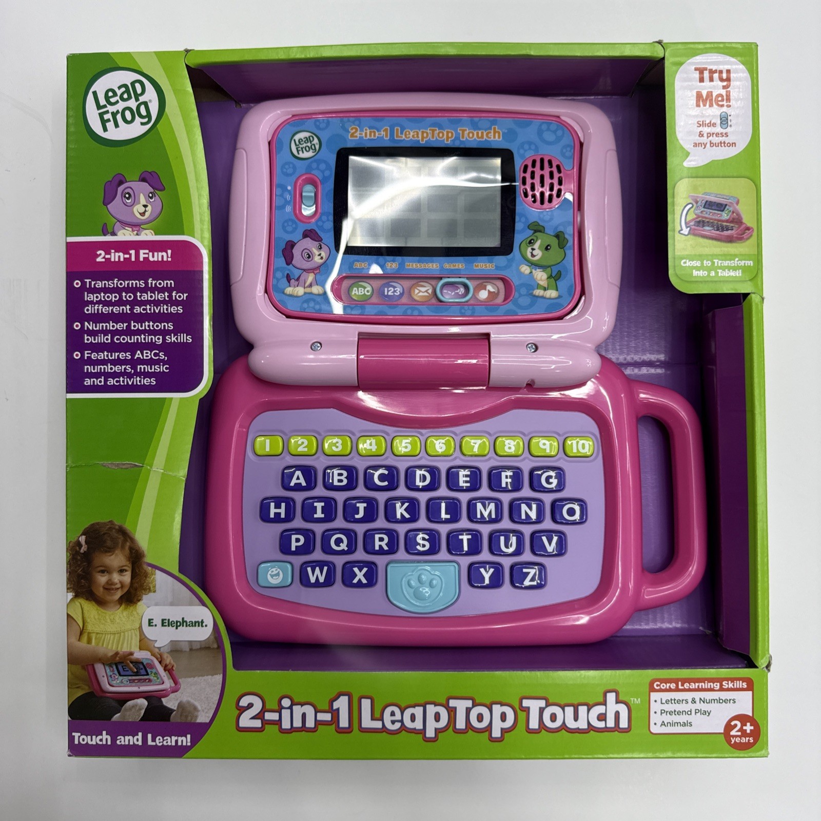 LeapFrog 2-in-1 LeapTop Touch Learning Laptop / Tablet New (Package damage)