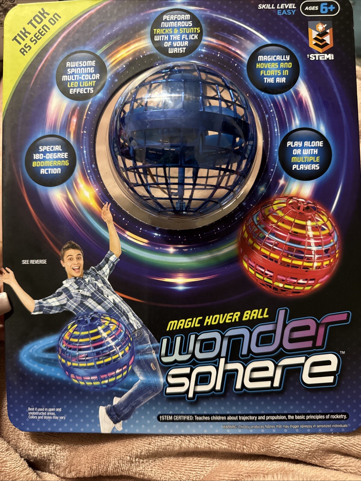 NIP Wonder Sphere Magic Hover Ball LED Tricks &Stunts *GR8 FUN* As Seen Tik-Tok