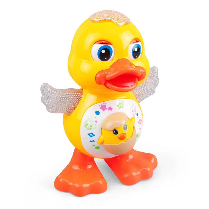 Electric Music Light Dancing Duck with Cute Blinking and Shaking Head Educationa