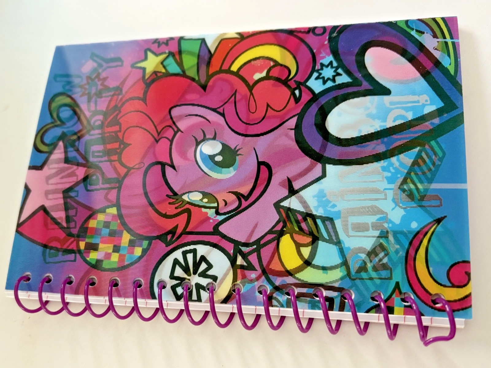 My Little Pony Journal 50 Sheets Lenticular Rainbow Dash Pinkie Pie Hasbro 2014