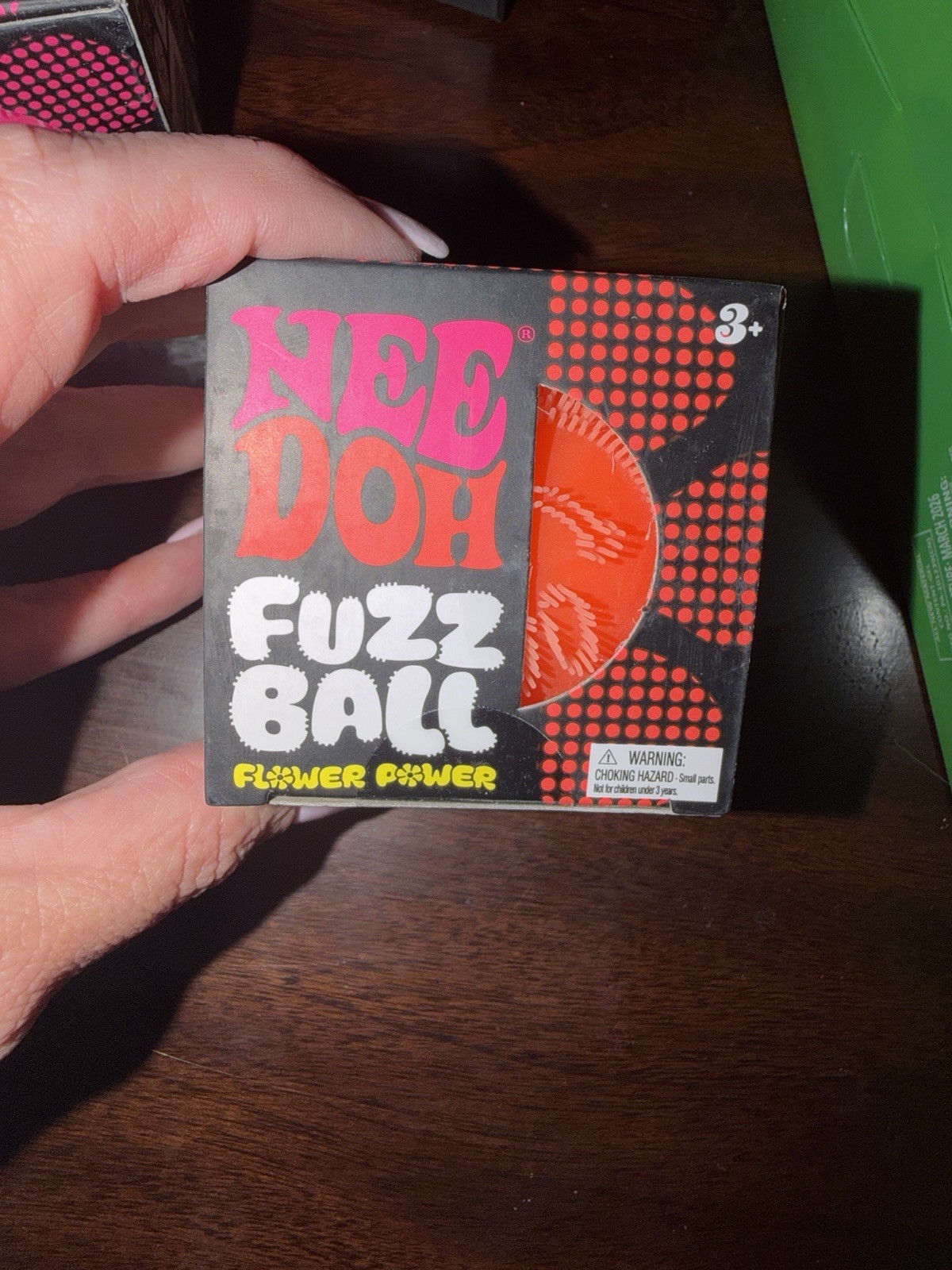 Needoh Fuzzball Flower Power Nee Doh Squish Stress, Orange