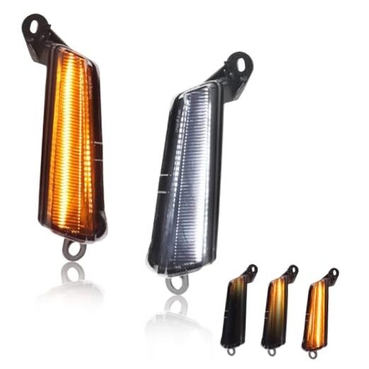 Front Signal/Corner Light Compatible with 2014 2015 Smoked Lens + White Light