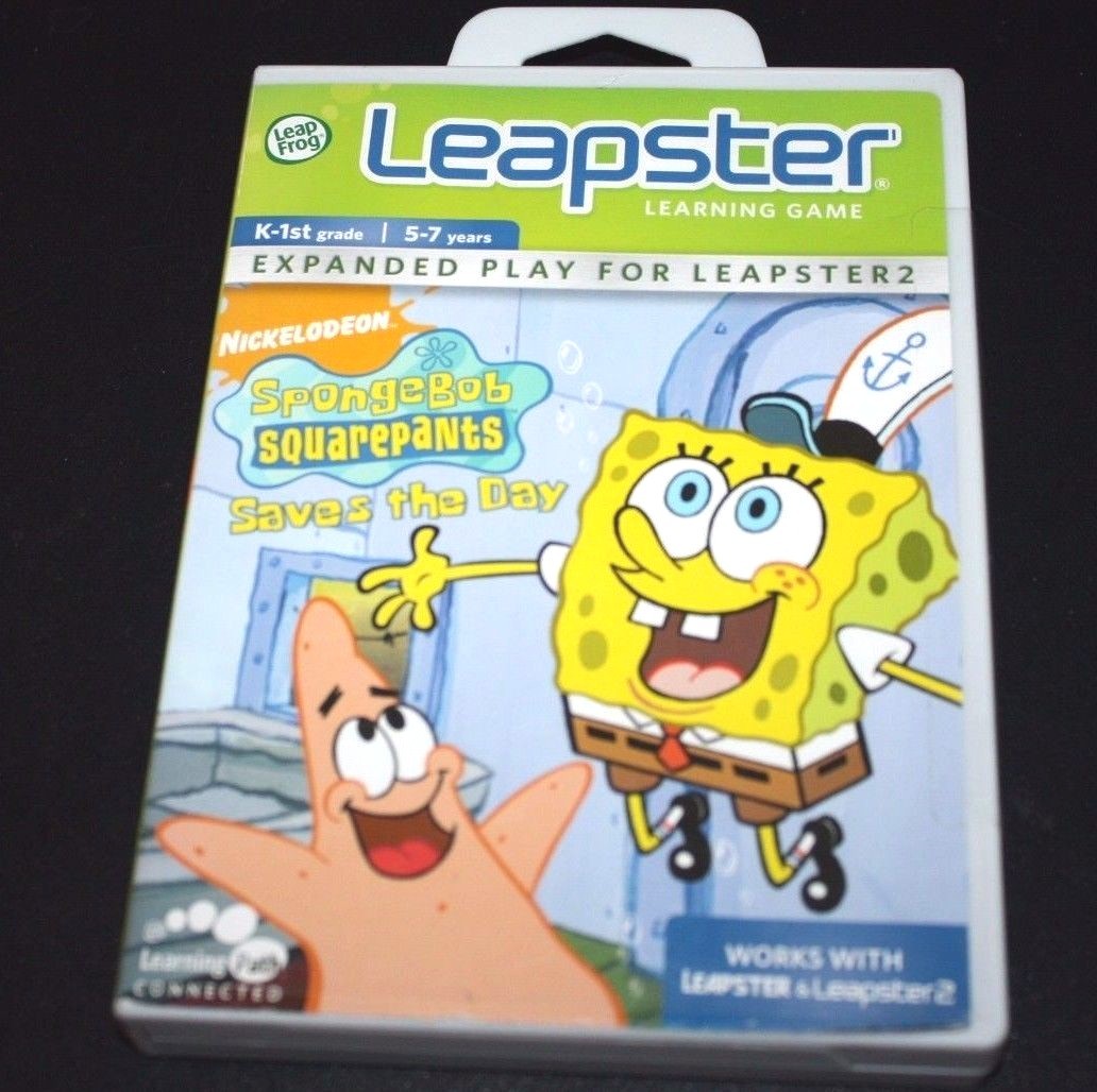Leapster SpongeBob Game Leapster 2 K-1st Grades Reading & Math Teacher -DD -=