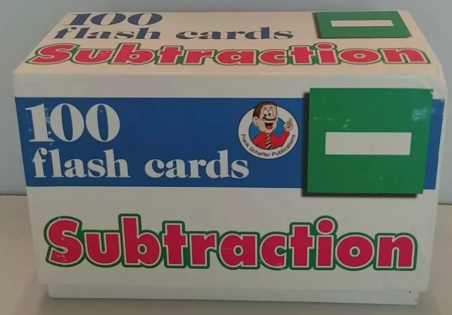 Frank Schaffer Productions 100 Flash Cards Subtraction 1989. Rare