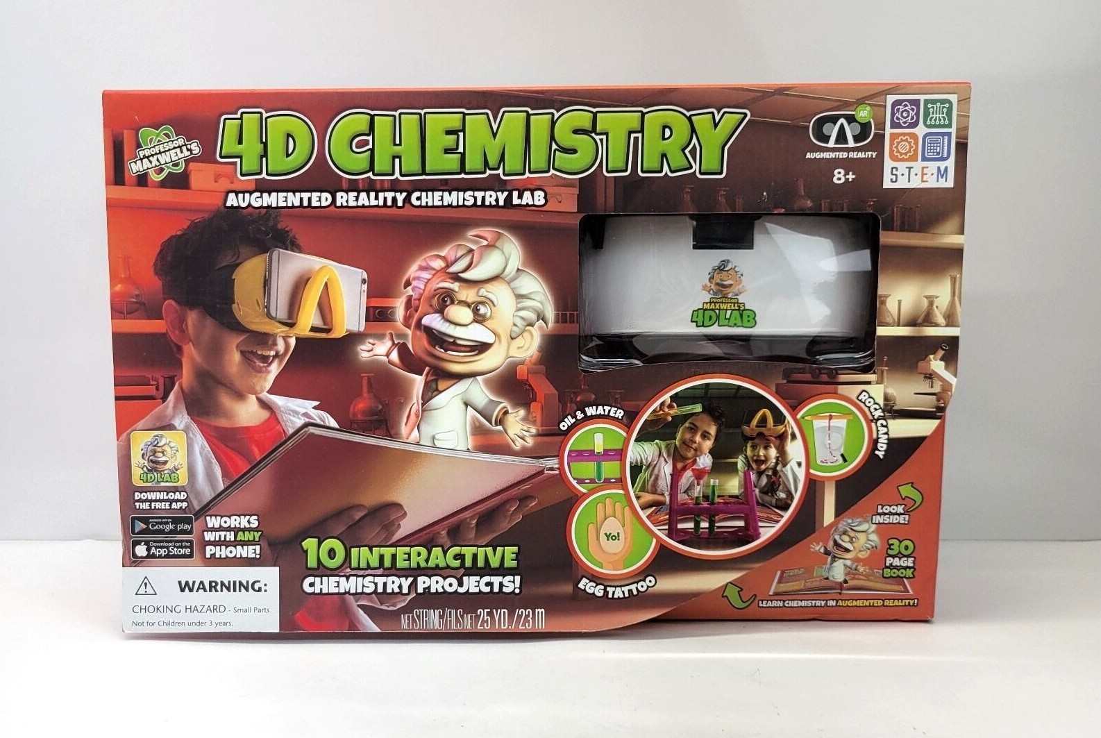 Professor Maxwells 4D Augmented Reality Chemistry Lab Stem Incomplete Open Box
