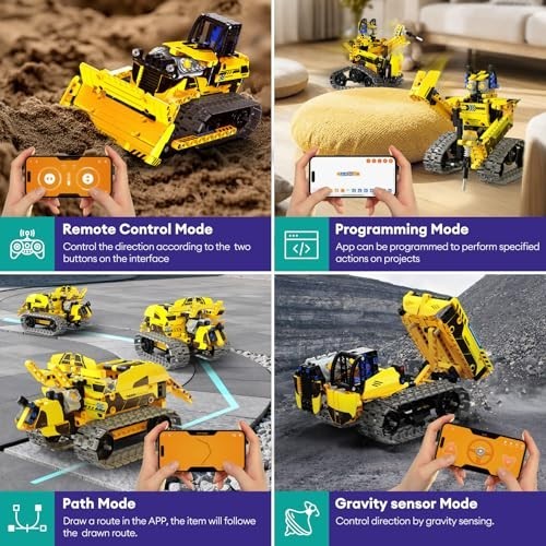STEM Robot Building Kit 5-in-1, 452 PCS Remote Control Engineering Toy for Kids