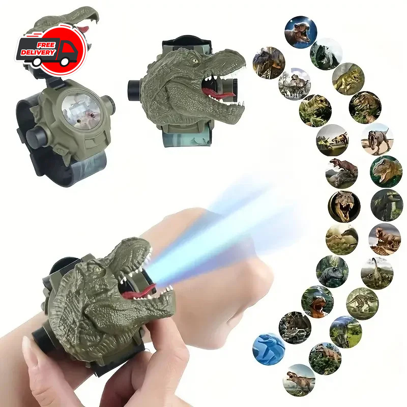3D Dinosaur Projection Digital Watch Kids Luminous Toy Gift Electronic Watch USA