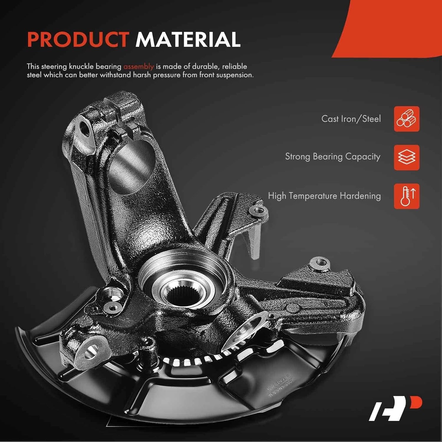 Front Left Steering Knuckle Wheel Bearing Hub Assembly Compatible Replacement