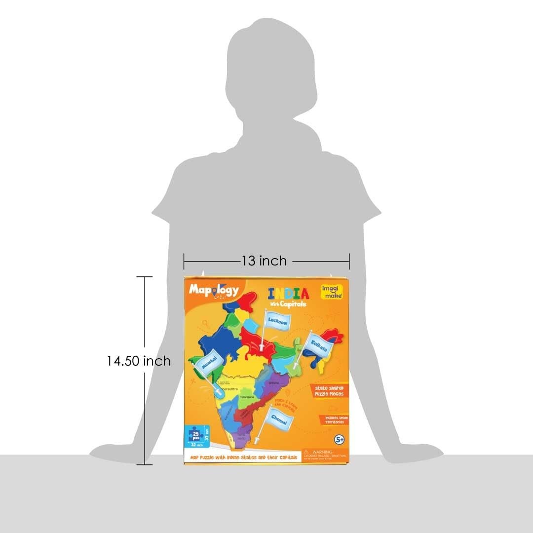 Mapology India with State Capitals – Educational Toy & Learning Aid